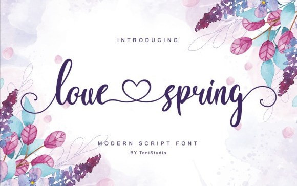 Love Spring Calligraphy Font