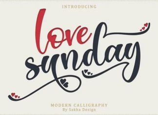Love Sunday Calligraphy Font