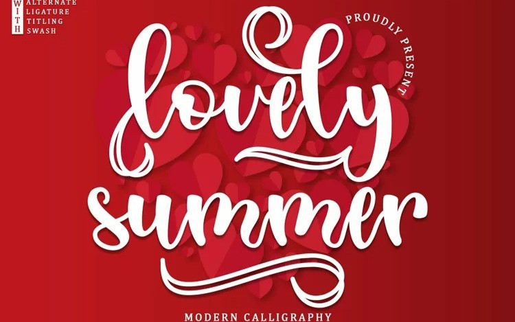 Lovely Summer Calligraphy Font