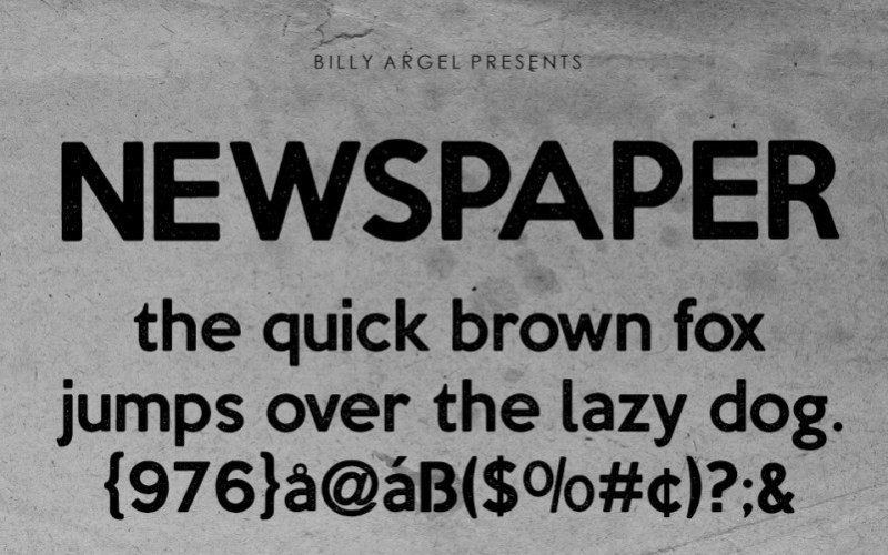 NEWSPAPER Display Font