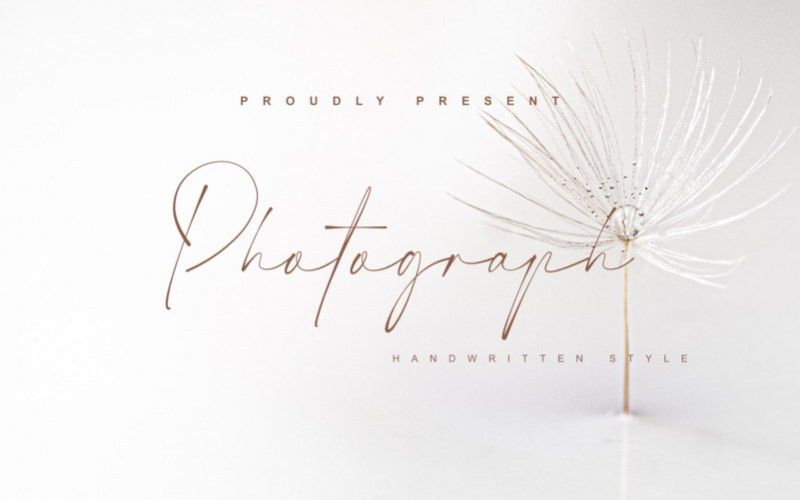 Photograph Handwritten Font