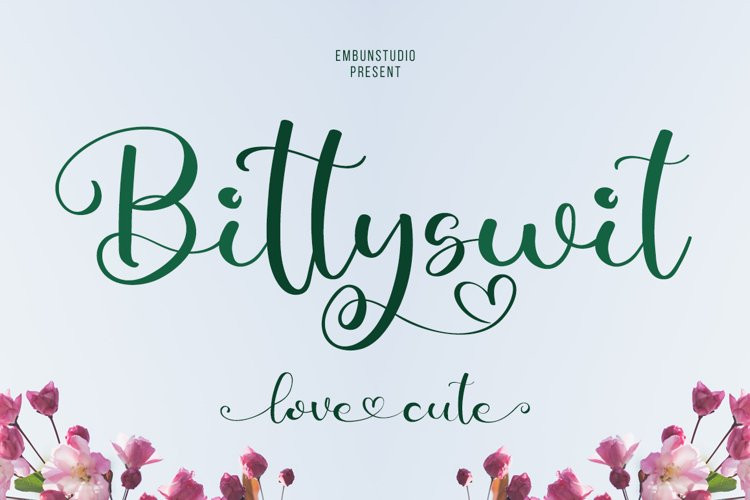 Bittyswit Calligraphy Font