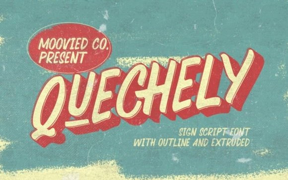 Quechely Brush Font