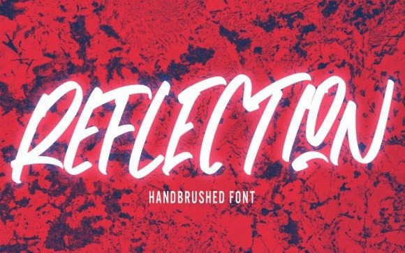 Reflection Brush Font