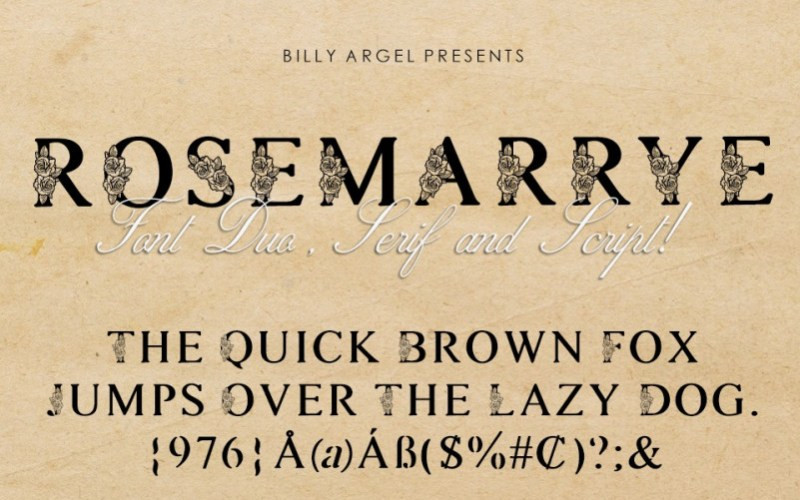 Rosemarrye Calligraphy Font