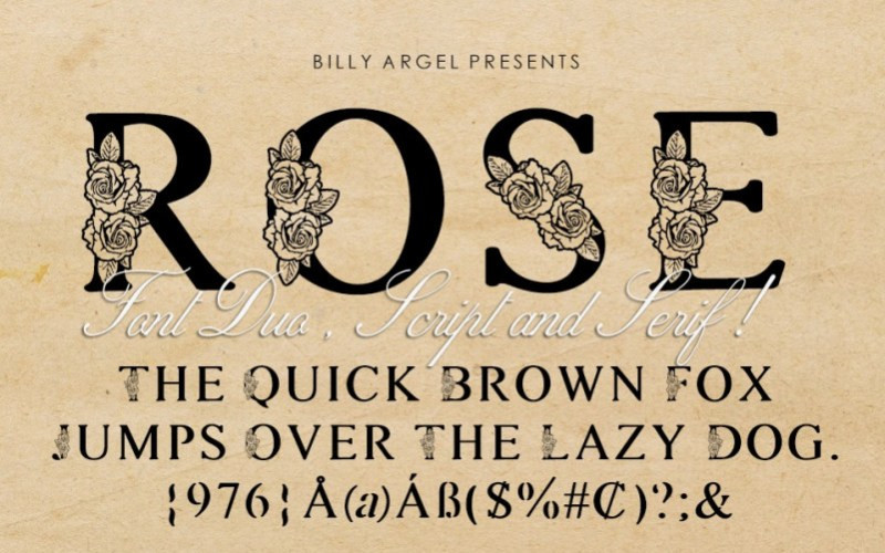 Rosemarrye Calligraphy Font