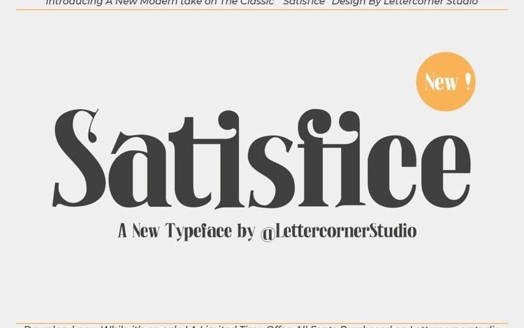 Satisfice Serif Font