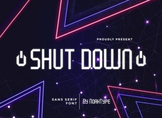 Shut Down Display Font