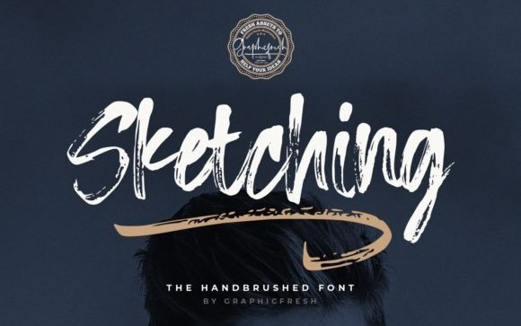 Sketching Brush Font