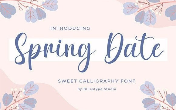 Spring Date Script Font