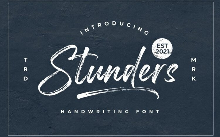 Stunders Brush Font