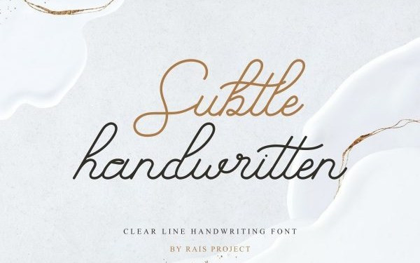 Subtle Handwritten Font