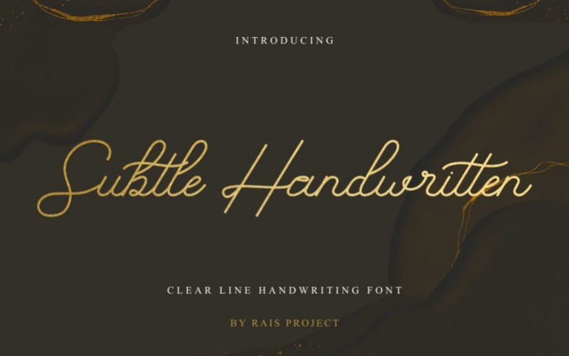 Subtle Handwritten Font