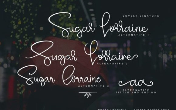 Sugar Lorraine Script Font