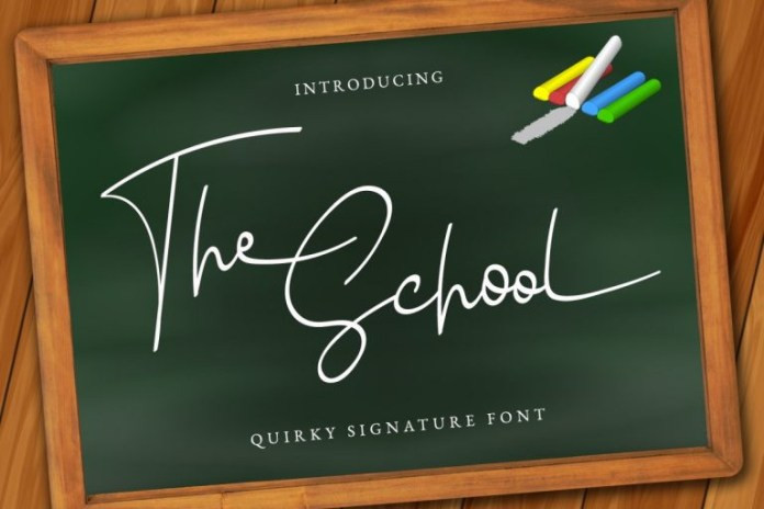 The School Handwritten Font