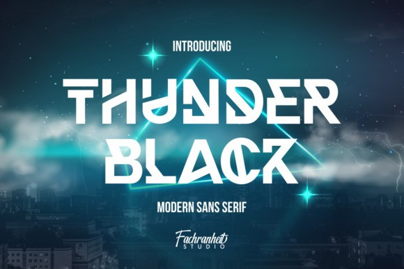 Thunder Black Display Font