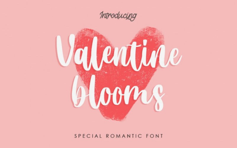 Valentine Blooms Script Font