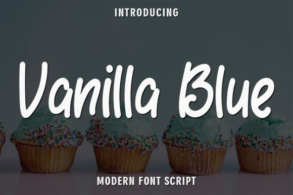 Vanilla Blue Handwritten Font