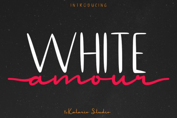 White Amour Handwritten Font Duo