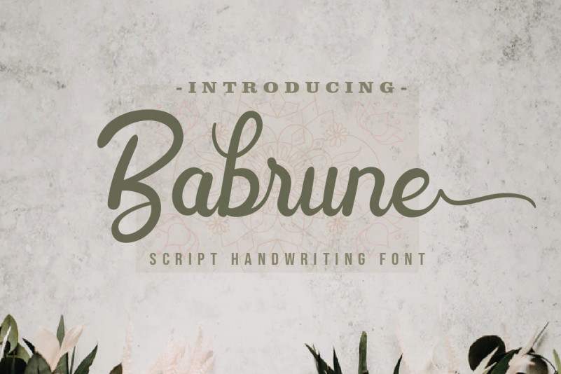 Babrune Script Font