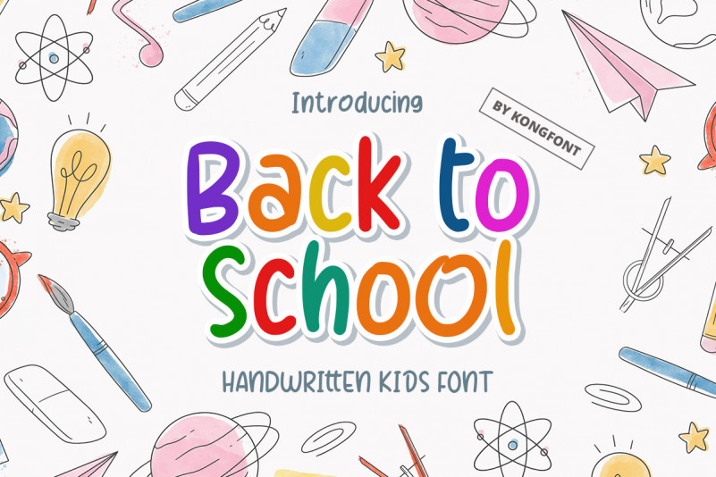 Back To School Display Font