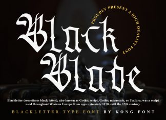 Black Blade Blackletter Font