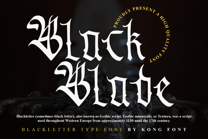 Black Blade Blackletter Font