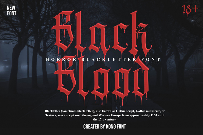 Black Blood Blackletter Font