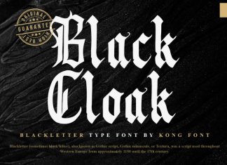 Black Cloak Blackletter Font
