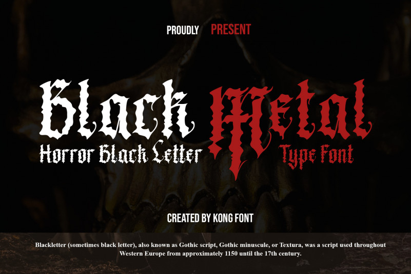 Black Metal Blackletter Font