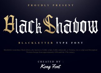 Black Shadow Blackletter Font