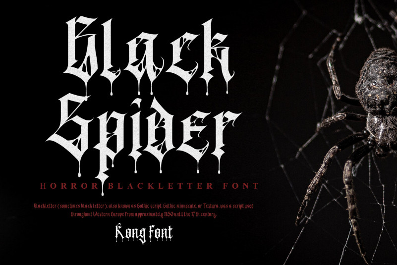 Black Spider Blackletter Font