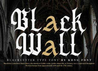Black Wall ,Blackletter Font