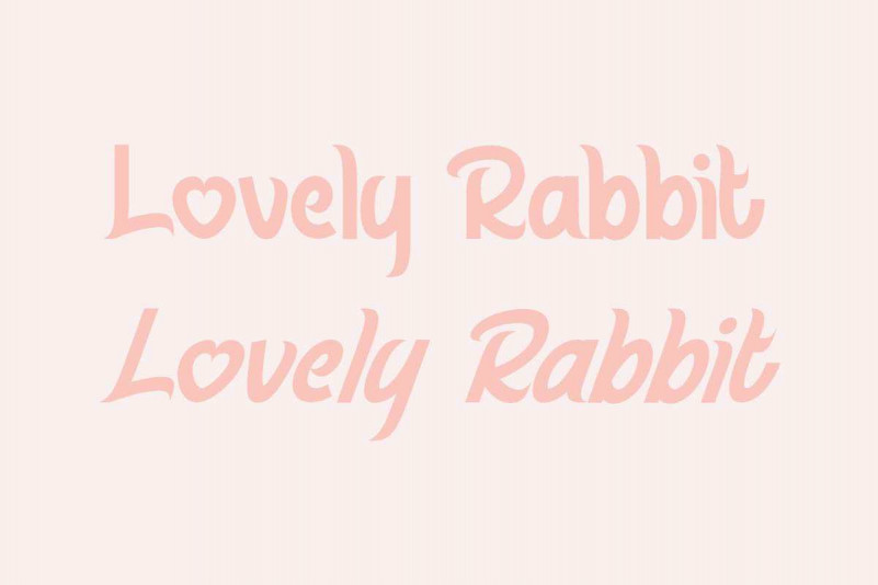 Lovely Rabbit Display Font