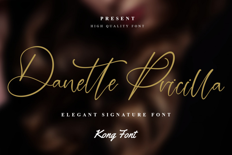 Danette Pricilla Calligraphy Font