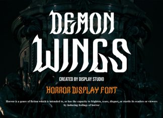 Demon Wings Display Font