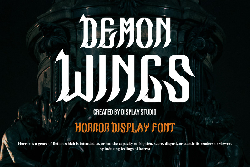 Demon Wings Display Font