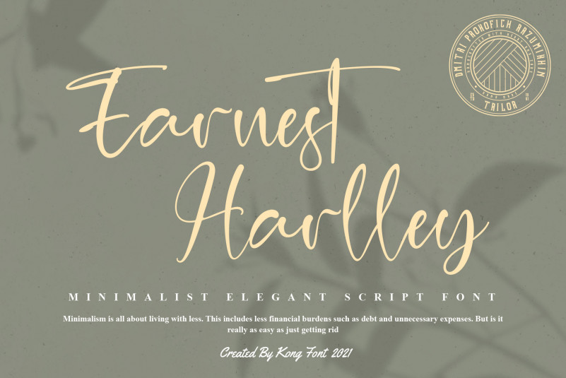 Earnest Harlley Script Font