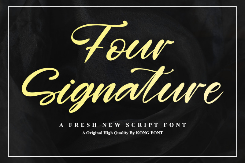 Four Signature Script Font