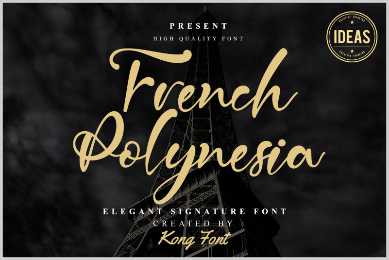 French Polynesia Script Font