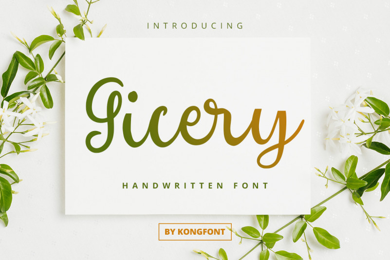 Gicery Script Font