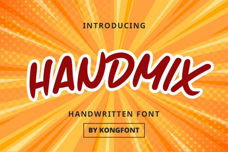 Handmix Display Font