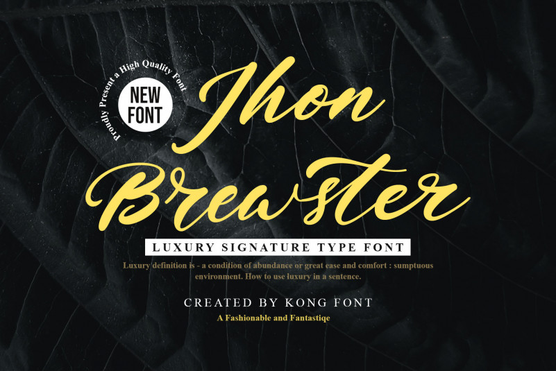 Jhon Brewster Script Font