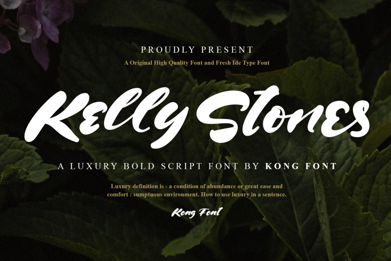 Kelly Stones Brush Font