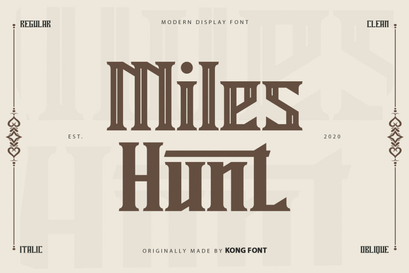 Miles Hunt Display Font