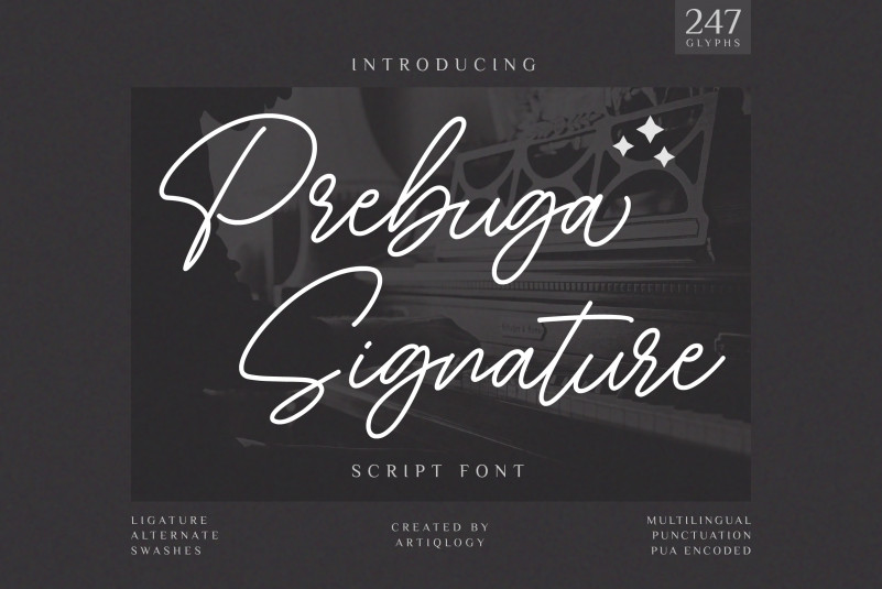 Prebuga Signature Script Font