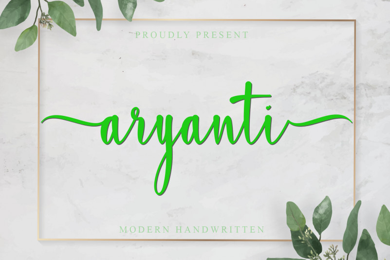 Aryanti Calligraphy Font