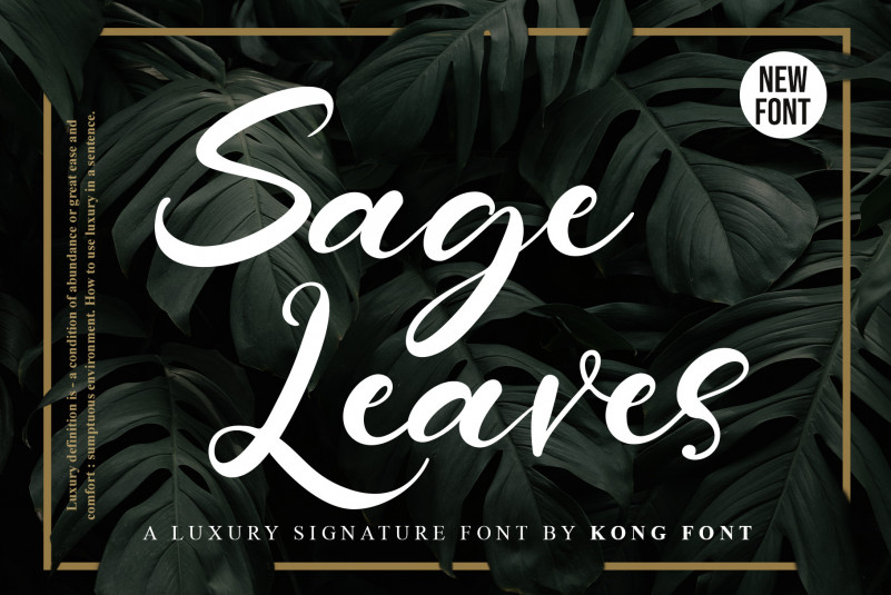 Sage Leaves Script Font