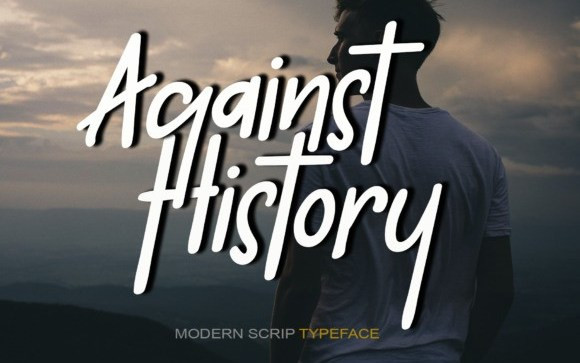 Against History Handwritten Font