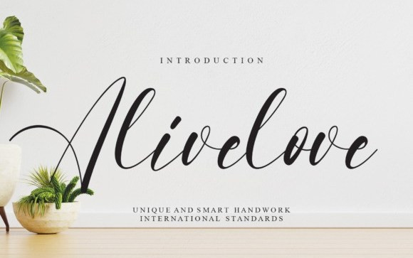 Alivelove Calligraphy Font